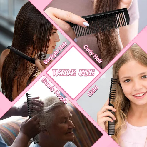 Vista 3 de Skylety 100 piezas de cepillo portátil de viaje para el cabello, cepillo plegable de doble cabeza, peine de bolsillo compacto, herramienta