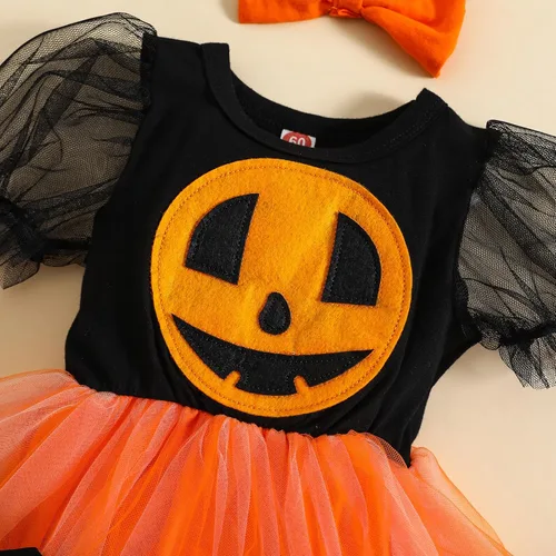 Vista 3 de Conjunto de 2 piezas para bebé recién nacida, con volantes, para Navidad, Halloween