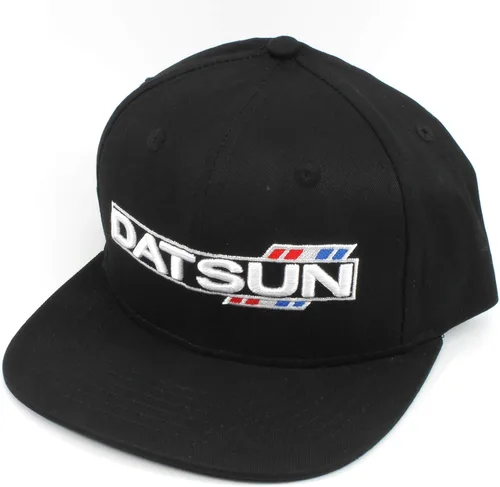 Vista 3 de Rotary13B1 Gorra de béisbol Datsun NegroSombrero - Estilo C ala plana, Negro