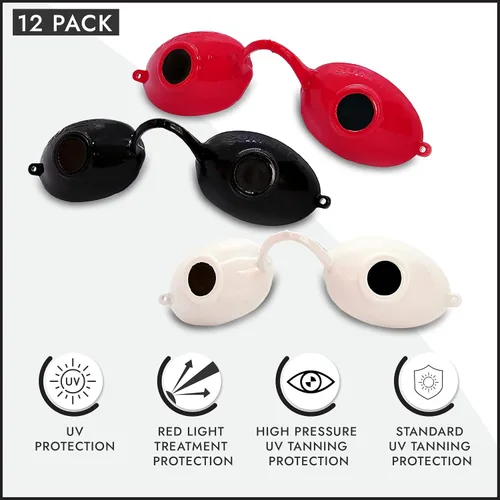 Vista 2 de Super Sunnies FDA Compliant Tanning Bed Goggles w/ Strap