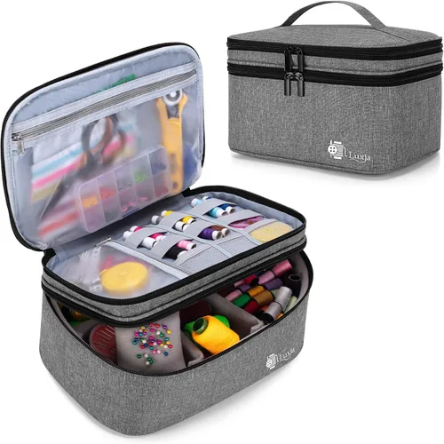 Vista 14 de Luxja - Organizador de accesorios de costura., Nylon, Azul oscuro, M