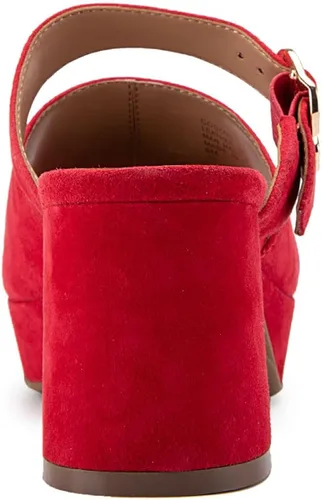 Vista 3 de Aerosoles Sandalia de tacón cósmica para mujer, Rojo (Red Suede)