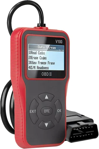 Vista 2 de Herramienta de diagnóstico de diagnóstico V100 OBD2, lector de código, herramienta de diagnóstico de luz del motor, probador de voltaje de batería