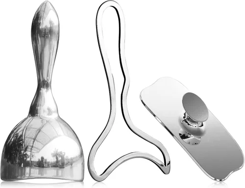 Vista 14 de ONUEMP 2 rodillos de masaje de acero inoxidable para esculpir el cuerpo de hielo, kit de maderoterapia Colombiana Professional, rodillo masajeador