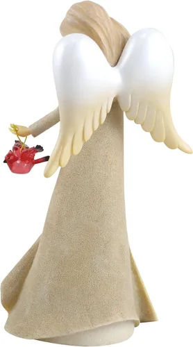 Vista 2 de Enesco Foundations Expressions Always Near Cardinal Rememberance - Figura de ángel, 7.5 pulgadas, multicolor