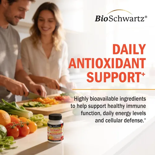 Vista 6 de Vitamina C - cápsulas de 1000 mg con zinc, escaramujo y bioflavonoides - Suplemento de apoyo inmune con 10 veces el poder de la vitamina C - Acorta