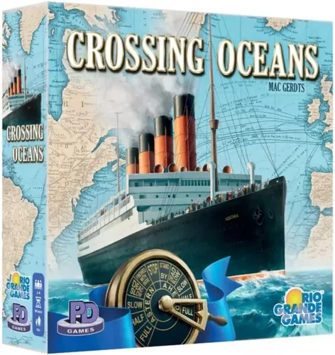 Vista 4 de Rio Grande Games Crossing Oceans - Juego de mesa con temática económica, juego de mesa de estrategia marítima del siglo XIX, juegos de PD
