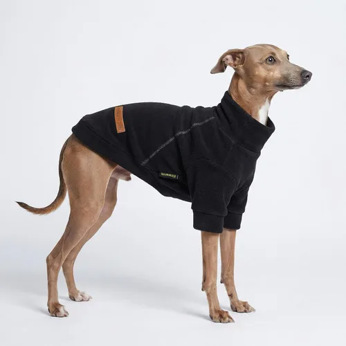 Vista 4 de Fitwarm Paquete de 3 suéteres clásicos de forro polar para perro, ropa de invierno para perros pequeños y niñas, sudadera de cuello alto para perro