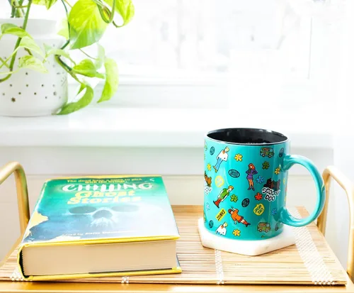 Vista 7 de Toynk Scooby-Doo - Taza de cerámica con patrón de calcomanías Taza de café grande para expreso, cafeína, bebidas, artículos esenciales