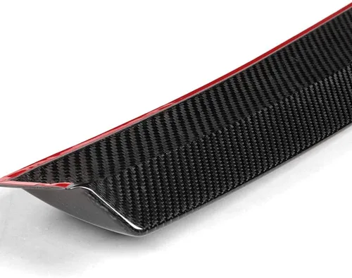 Vista 2 de Q1-TECH, alerón de techo de ventana trasera compatible con Dodge Charger 2015-2023, fibra de carbono real, ala de alerón de visera de techo