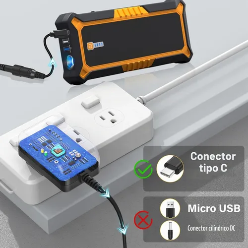 Vista 3 de 5V Type C Jump Starter Charger Replacement Fit for Gooloo GP4000 GP3000