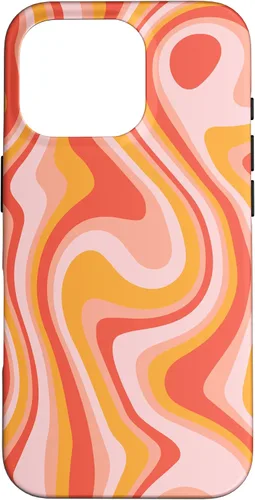 Vista 20 de iPhone 16 Retro Groovy Liquid Swirl Hippie 70's 80's Psychedelic Case