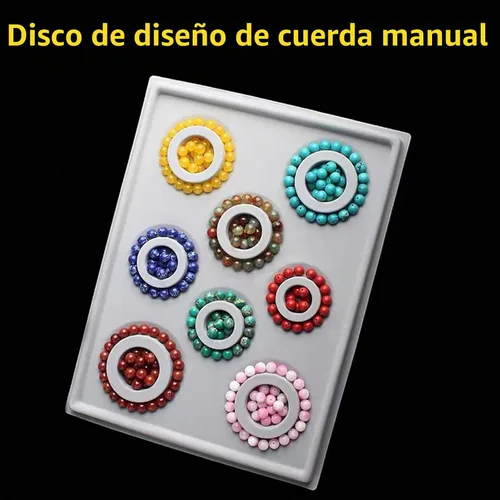 Vista 5 de SXDMHYB Tablero de diseño de cuentas, bandeja de producción de joyas de bricolaje, tablero de cuentas flocadas para pulseras, cuentas de collar