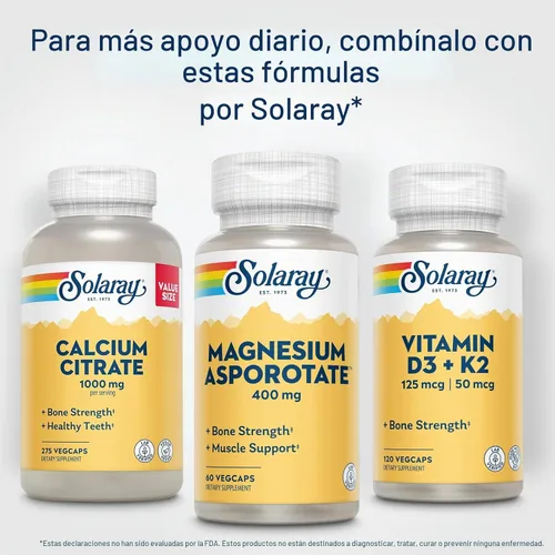 Vista 6 de SOLARAY Asporotato de magnesio 400 mg, 60 cápsulas vegetales