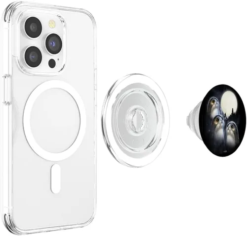 Vista 4 de Star Wars The Last Jedi Porgs Moonlight Retrato PopSockets MagSafe PopGrip para iPhone