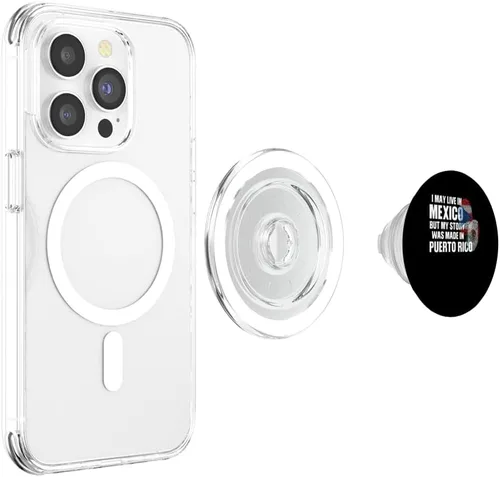 Vista 4 de I may live Mexico story was made in Puerto rico Puerto rico PopSockets MagSafe PopGrip for iPhone