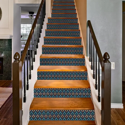 Vista 4 de funlife 7 calcomanías autoadhesivas de papel de contacto para escaleras, calcomanías autoadhesivas para escalones, decoración de oficina en casa