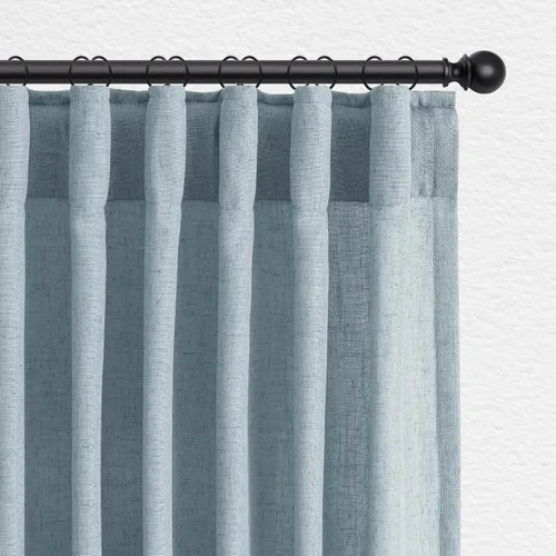 Vista 43 de Jowels Natural Linen Curtains 96 Inches Long 2 Panels for Living Room