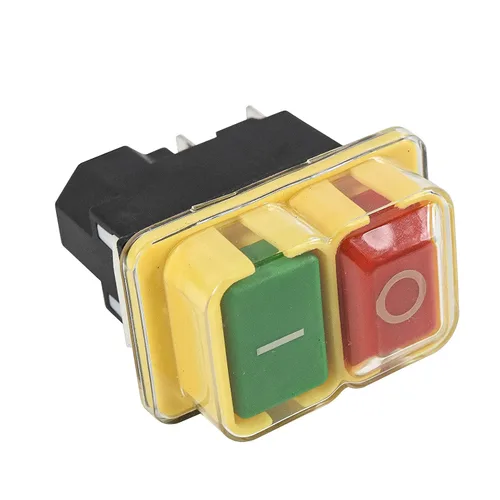 Vista 6 de HQRP Interruptor electromagnético de encendido y apagado de 4 pines compatible con KEDU KJD17B, interruptor de arranque de herramienta eléctrica