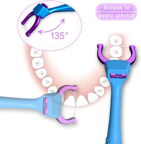 Vista 3 de T.Smile Evolutionary Clean - Kit de recambios de hilo dental más mango largo (1 mango + 100 recambios)