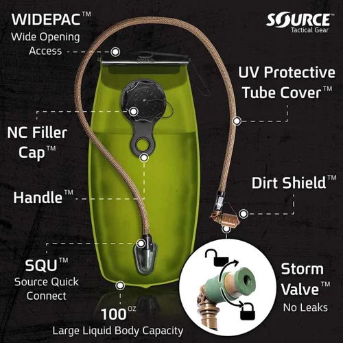 Vista 4 de Source Wxp Storm Valve Sistema de depósito de hidratación negro