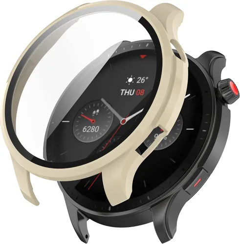 Vista 13 de Fundas protectoras de pantalla compatibles con Amazfit GTR 4 Pro/GTR 4 a prueba de golpes, protector delgado, protector delgado con diseño de Negro