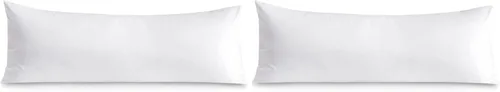 Vista 19 de Leeden - Funda de almohada de algodón para el cuerpo de 800 hilos, ultrasuave y transpirable para adultos, cierre de sobre, 21 x 54 pulgadas