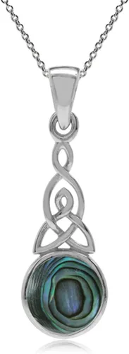 Vista 8 de Silvershake - Colgante de plata fina 925 con nudo celta de triquetra y collar de 18 pulgadas