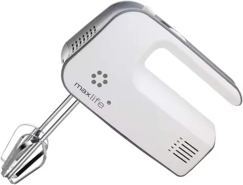 Vista 6 de Max Life Batidora de mano eléctrica, 5 velocidades, color blanco