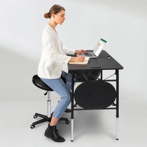 Vista 8 de Master Taburete de masaje en estilo silla de montar con tapizado de NanoSkin, 91557, Negro, 1, 1