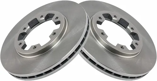 Vista 6 de TRQ Kit de pastillas de freno delantero y rotor, kit químico de freno, pastillas de freno de cerámica compatible con Nissan D21 1986-1994 1999-2002