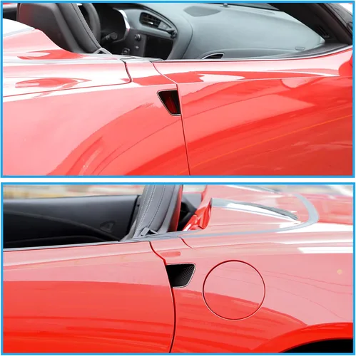 Vista 4 de Cubierta exterior de la manija de la puerta, 2 unidades, compatible con Corvette C7 Stingray 2014-2019, cubierta de protección contra arañazos