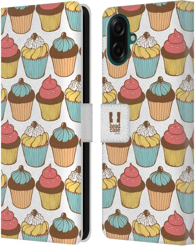 Vista 125 de Head Case Designs Assortment Cupcakes Happiness Leather Wallet Case Compatible with Samsung Galaxy A07 4G Surtido
