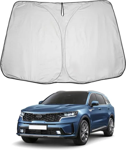 Vista 43 de LUWU Parasol para parabrisas para Dodge RAM 1500 y 2500 2009-2018 - Parasol para ventana delantera con bloqueo de rayos UV