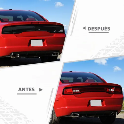 Vista 3 de JeCar Cubierta de luz trasera ahumada luz trasera para 2011 2012 2013 2014 Dodge Charger Accesorios exteriores
