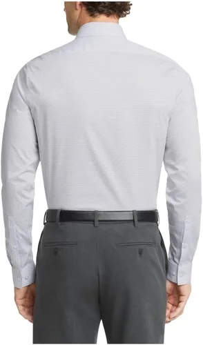 Vista 2 de Calvin Klein Camisa de vestir para hombre, no plancha, elástica, ajustada, estampada