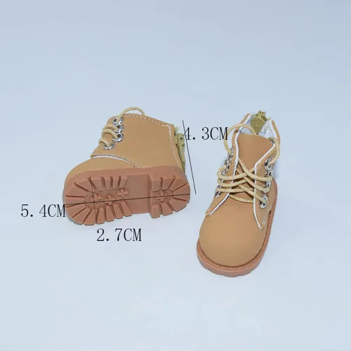 Vista 3 de niannyyhouse Zapatos altos de longitud 2.1 in para 1/6BJD 7.8 pulgadas (7.9 in) muñeca humanoide de felpa animales de peluche (negro)
