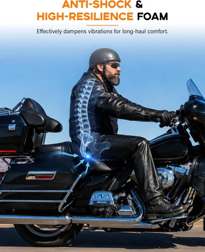 Vista 5 de XMT-MOTO Cojín para Asiento de Conductor y Pasajero Compatible con Harley Davidson Touring Electra Glide Classic 1997-2007