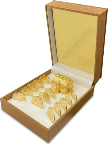 Vista 4 de Monedas de unidad de boda personalizables chapados en oro de 24 quilates con estuche, caja del tesoro, Arras Matrimoniales (Centenario)