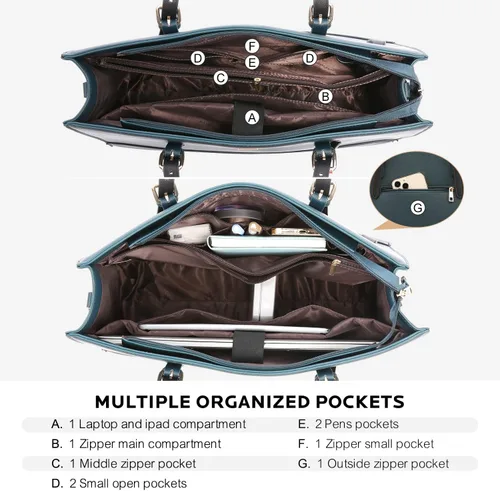 Vista 2 de LOVEVOOK Bolso de mano para computadora portátil para mujer, bolso grande de 15.6 pulgadas, bolso de hombro para trabajo de negocios