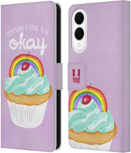 Vista 72 de Head Case Designs Assortment Cupcakes Happiness Leather Wallet Case Compatible with Samsung Galaxy A07 4G Surtido