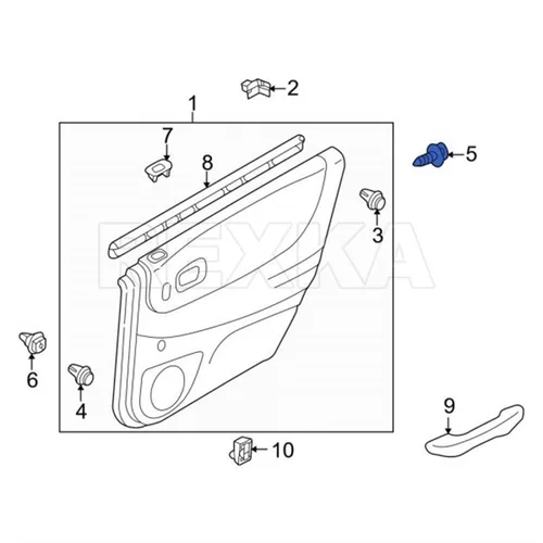 Vista 4 de Rexka 30 clips de retención para panel de moldura de puerta elevadora para Mazda B467-68-AC3-02 Mazda 5, CX-7, CX-9, Miata, Millenia, MX-6, RX-7