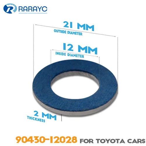 Vista 3 de (24 piezas) Juntas de tapón de drenaje de aceite de repuesto para Toyota Lexus Scion Crush arandela Sellos Reemplazos # 9043012031 Aluminio