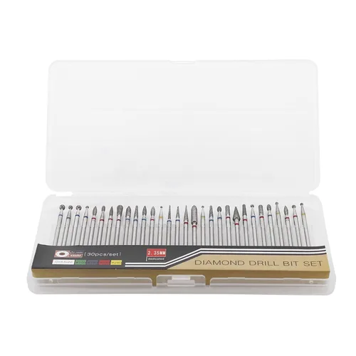 Vista 5 de Juego de 30 brocas de uñas, brocas para quitar acrílico o gel duro, brocas de carburo para manicura y pedicura, herramienta de arte de uñas, broca