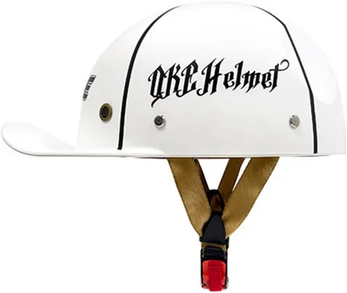 Vista 15 de Gorra de béisbol ligera, medio casco para adultos, aprobado por DOT, para hombres y mujeres, casco retro de 3/4 de cara abierta, diseño fresco
