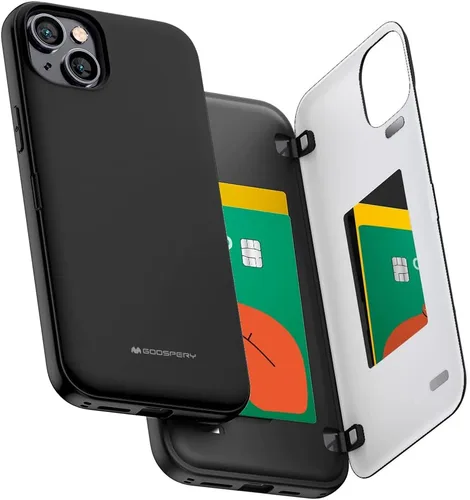 Vista 36 de GOOSPERY Parachoques magnético para puerta compatible con iPhone 15, funda con tarjetero, cartera con cierre magnético automático, protector de Azul