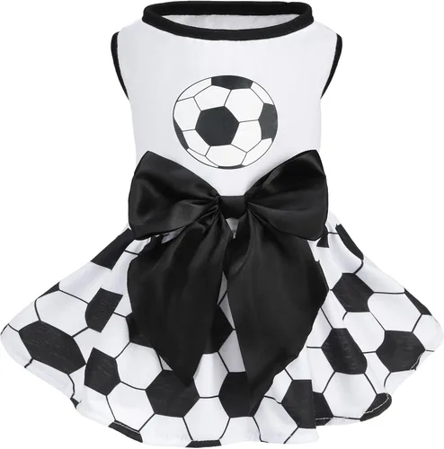 Vista 31 de PUPTECK Vestido estampado para perro, ropa para mascotas para el 4 de julio con lindo corbatín para cachorros, bandera, XS Estilo americano