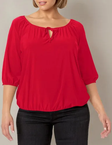 Vista 3 de Star Vixen Camiseta de manga 34 campesina con dobladillo elástico y lazo para mujer