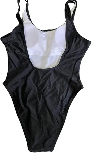 Vista 3 de MUZHI Traje de baño retro de una pieza para novia, traje de baño de escuadrón de esposas con almohadilla extraíble para regalo de fiesta nup