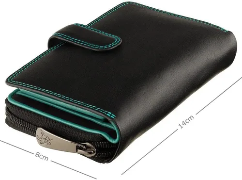 Vista 6 de Visconti RIO 13 - Cartera grande de piel suave para mujer, Rhumba Negra, Cartera grande